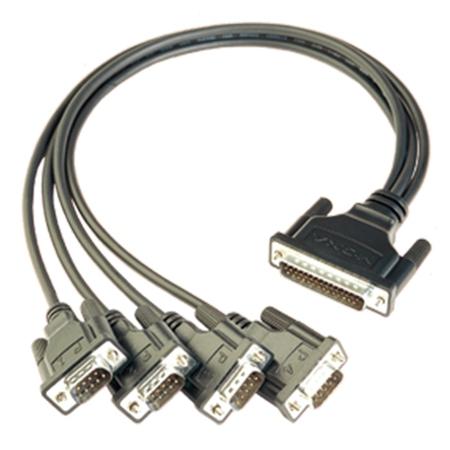 CBL-M44M9x4-50 MOXA Male 44 Pin D-sub to Male 9 Pin D-sub Serial Cable, 500mm