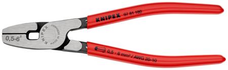 97 81 180 Knipex Hand Crimp Tool for Wire Ferrules, 0.5 → 6mm² Wire