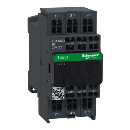 LC1D093BL Schneider Electric Tesys D LC1D 3 Pole Contactor, 3NO, 9 A, 4 kW, 24 V dc Coil