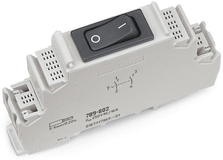 789-801 WAGO Circuit Breaker, 16A, 250V AC, 250 V Breaking Capacity