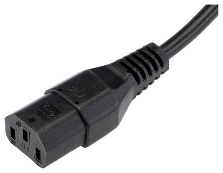 558-943 RS PRO Straight IEC C13 Socket to Straight Plug Power Cord, 1.8m