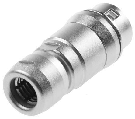HR10-10J-12P-73- Hirose HR10 Series, 12 Pole Cable Mount Miniature Connector Socket, with Male Contacts