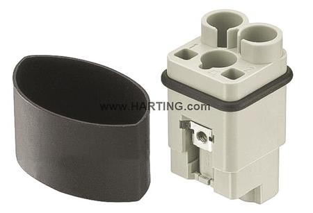 09120023052 HARTING Heavy Duty Power Connector Insert, 40A, Male, Han Q Series, 2 Contacts