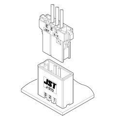 B04B-F31SK-GGXR JST JFA J300, 3.81mm Pitch, 4 Way, 1 Row, Top Entry PCB Header, Through Hole