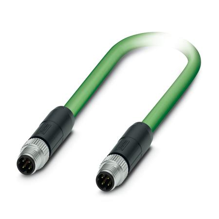 1158960 Phoenix Contact M8, 5 m Ethernet Cable, Green Screened Polyvinyl Chloride Sheath