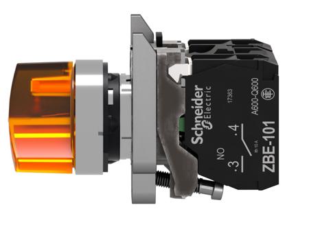 XB4BK125G5 Schneider Electric Selector Switch - (SPDT) 22.5mm Cutout Diameter, Illuminated 2 Positions