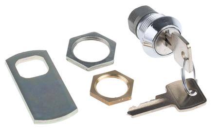 F5E-03-2 (405E) Euro-Locks a Lowe & Fletcher group Company Camlock, 13mm Panel-to-Tongue, 20.1 x 17.6mm Cutout, Key Unlock