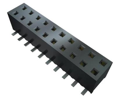 MMS-103-02-L-SV-K-TR Samtec MMS Series Vertical Surface Mount PCB Socket, 3-Contact, 1-Row, 2mm Pitch, Through Hole Termination