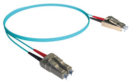 JLCLC2DOM3 CAE Multimedia Connect LC to LC Duplex Multi Mode OM3 Optical Patch Cord, 50μm, Yellow, 1m