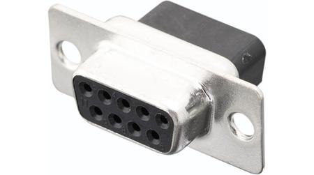 3303-0100-11 Encitech Connectors 3303 9 Way Screw Mount Solder D-sub Connector Socket, with Screw