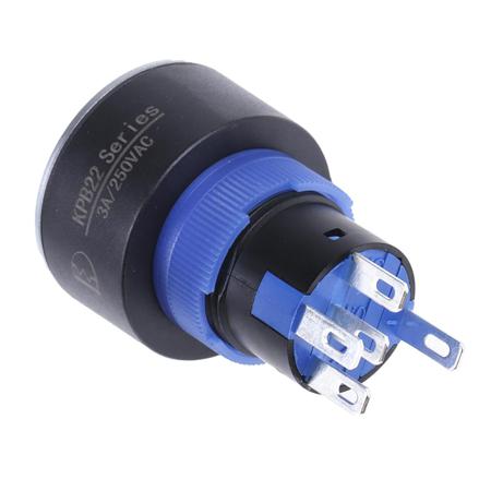 175-8246 Single Pole Double Throw (SPDT) Lock Push Button Switch, IP65, 22.2 Dia.mm, Panel Mount Red LED, Power Symbol, 250V ac