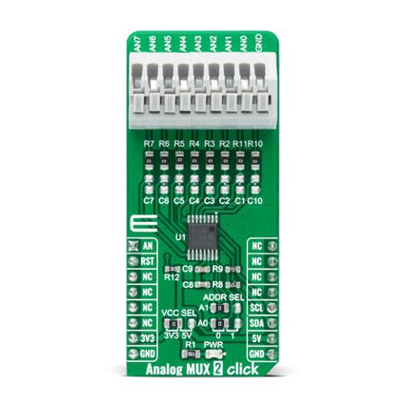 MIKROE-4468 MikroElektronika , Accel 15 Click Switches & Multiplexer Add On Board for 3D Hall 8 Click for ECG/GSR Click