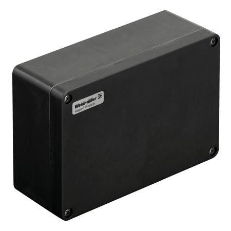 1306090000 Weidmüller Klippon POK Series Black Glass Fibre Reinforced Polyester Enclosure, IP66, Grey Lid, 260 x 160 x 90mm