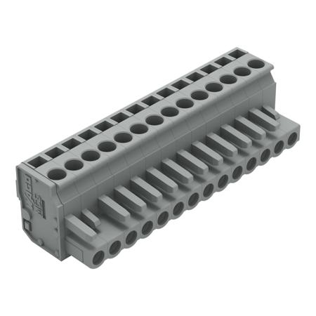 232-214/026-000 WAGO 232 Series Pluggable Connector, 14-Pole, Female, 14-Way, Snap-In, 14A
