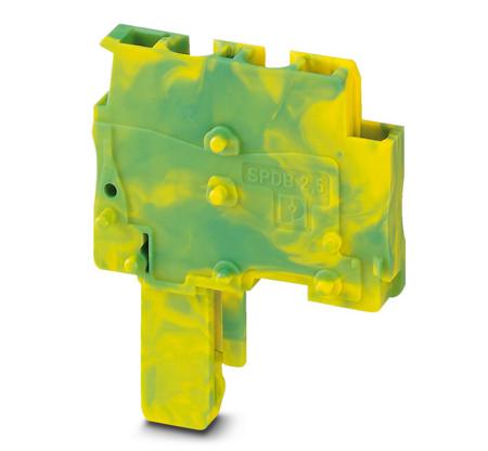 3043242 Phoenix Contact SPDB Series SPDB 2,5/ 1-M GNYE Terminal Plug, 1-Way, 24A, 28 - 12 Wire, Spring Cage Termination