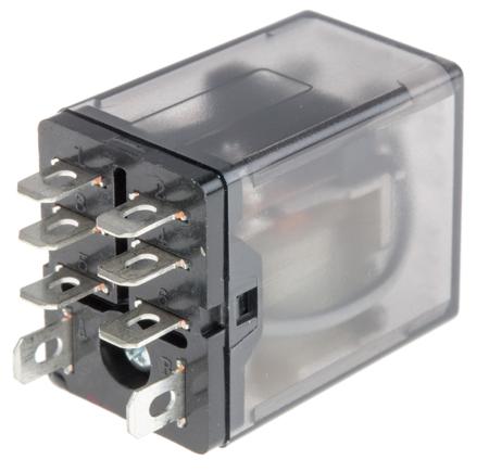 K10P-11A15-120 TE Connectivity DPDT Non-Latching Relay Plug In, 120V Coil, 15 A