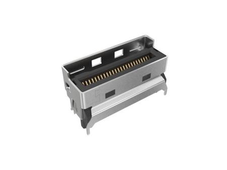 G97V25312HR Amphenol Communications Solutions Vertical Edge Connector, 74-Contacts, 0.6mm Pitch