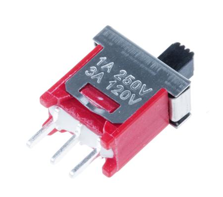 734-7264 RS PRO PCB Slide Switch SPDT On-Off-On 3 A @ 120 V ac Top