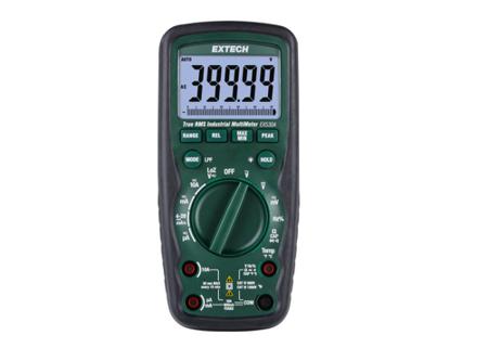 EX530A Extech EX520A Handheld LCD Multimeter, True RMS, 10A ac Max, 10A dc Max, 1000V ac Max