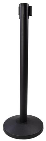 QWYPOST-33R5 barrier in black with 2.3m red