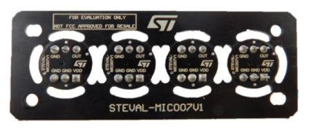 STEVAL-MIC007V1 STMicroelectronics Microphone coupon board based on the IMP23ABSU analog MEMS microphone Development Board