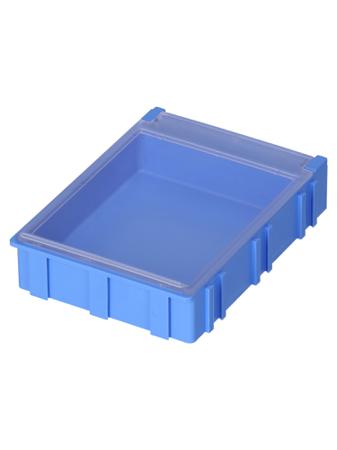 8150034 Licefa 1 Cell Blue, Transparent Compartment Box, 21mm x 63mm x 85.3mm