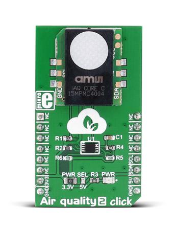 MIKROE-2529 MikroElektronika Gas Sensor MikroBus Click Board for IAQ-Core