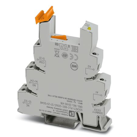2980416 Phoenix Contact PLC-BSC 2 Pin 120V ac DIN Rail Relay Socket