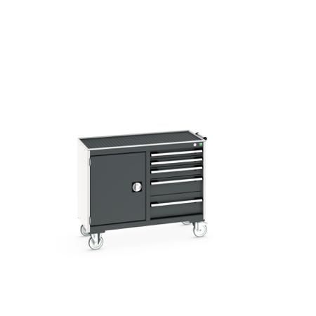 41006009-19V Bott 1 Door, 5 Drawer Sheet Steel Floor Standing Storage Cabinet, 1050 X 525 X 885mm
