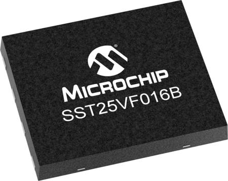 SST25VF016B-50-4I-QAF-T Microchip NOR 16Mbit SPI Flash Memory 8-Pin WSON-8,