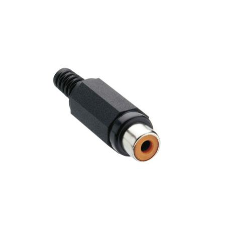 XKTO 1 Black Lumberg Jack Socket Cable Mount RCA Connector Socket 2A