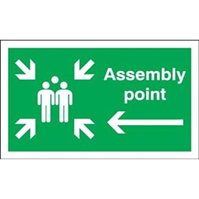 146-401 RS PRO Polypropylene Sign Assembly Point Sign With English Text