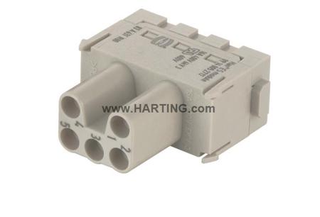 09140052717 HARTING Heavy Duty Power Connector Module, 16A, Female, Han-Modular Series, 5 Contacts