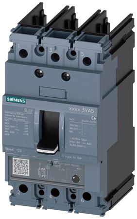 3VA5150-6EC31-0AA0 Siemens, SENTRON MCCB 3P 50A, Breaking Capacity 65 kA