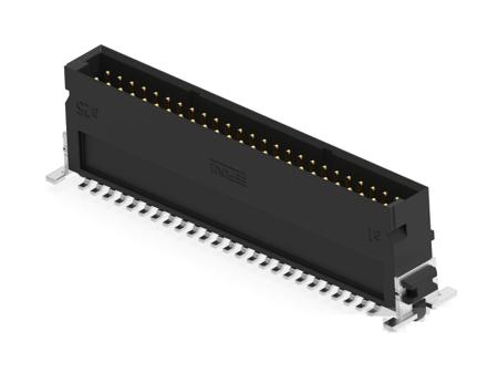 234208-E ERNI 234208 Series Vertical Surface Mount PCB Header, 50 Contact(s), 1.27mm Pitch, 2 Row(s), Shrouded