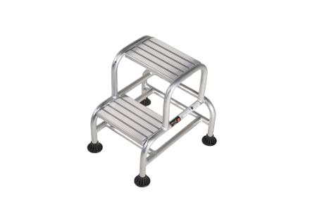 217-809 RS PRO 2 Tread Aluminium Steps 0.5m Platform Height, Aluminium