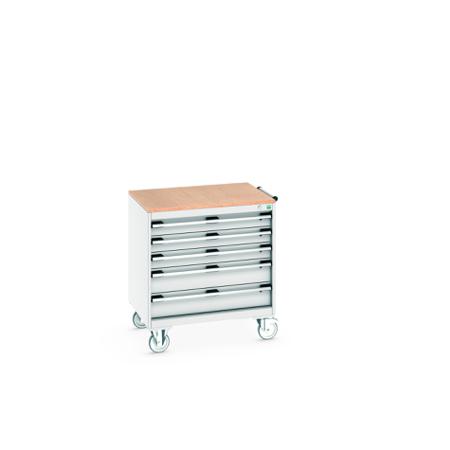 40402155-16V Bott, 5 Drawer Sheet Steel Floor Standing Storage Cabinet, 800 X 650 X 890mm