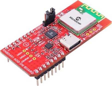 EV25F14A Microchip  RNBD451 Bluetooth Evaluation Board