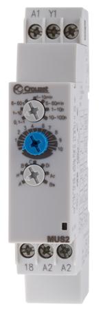88827004 Crouzet DIN Rail Mount Timer Relay, 20 → 240V ac, 1-Contact, 0.1 s → 100h, Solid State