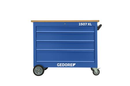 3127869 Gedore Portable Sheet Steel Mobile Workbench, 1000kg Max Load, 985 mm x 635 mm x 1200 mm