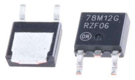 MC78M12CDTG ON Semiconductor  Linear Voltage Regulator, 700mA, 12 V 3-Pin, DPAK