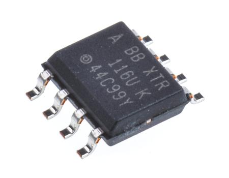 XTR116UA  Texas Instruments, 4 → 20 mA Current Loop Transmitter 5V 8-Pin SOIC