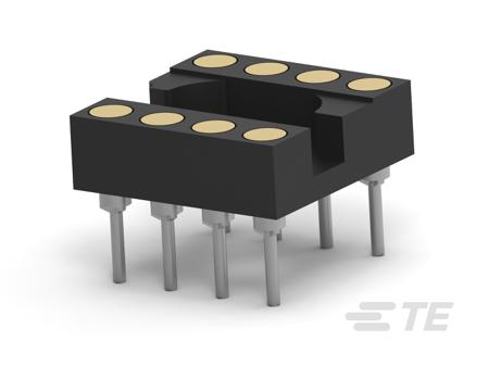 1-1437535-4 TE Connectivity 2.54mm Pitch 8 Way Through Hole IC Socket