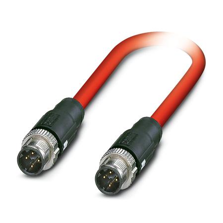 1017935 Phoenix Contact1158966, 15m Cat5, Red M12 to Male M12 Male, Shielded Shielded, Terminated PVC Sheath