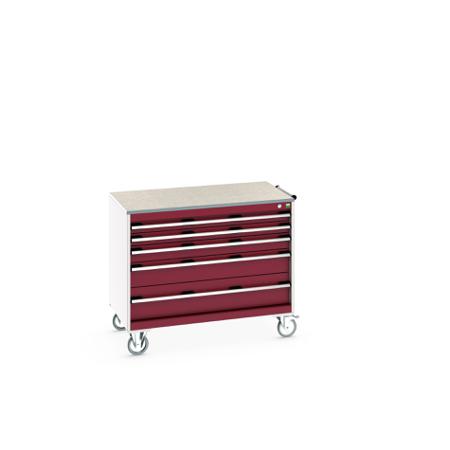 40402164-24V Bott, 5 Drawer Sheet Steel Floor Standing Storage Cabinet, 1050 X 650 X 890mm