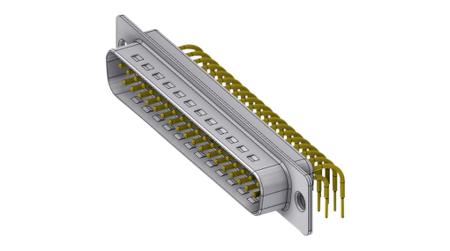 DTS37PYC/2 Deltron Connectors DTX 37 Way Right Angle D-sub Connector Socket, 2.77mm Pitch, with Screw Locks