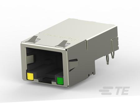 1888250-3 TE Connectivity 1888250 Series Ethernet Connector, Panel Mount, Cat5 Right Angle Single Port Port 1 x 1 -Way