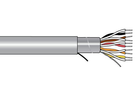 5494C SL005 Alpha Wire 5494 Cable, 4 Cores, 0.25 mm² 24 AWG, Screened, 100 ft, Grey Polyvinyl Chloride Sheath