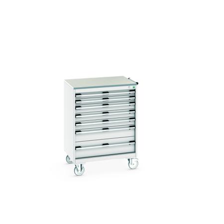 40402162-16V Bott, 7 Drawer Sheet Steel Floor Standing Storage Cabinet, 800 X 650 X 1090mm