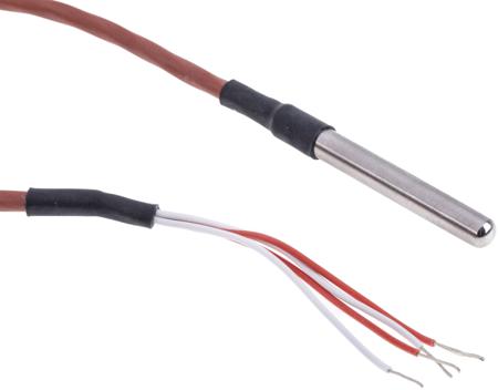 455-3968 RS PRO PT100 RTD Sensor, 6mm Dia, 50mm Long, 4 Wire, Probe, Class B +200°C Max